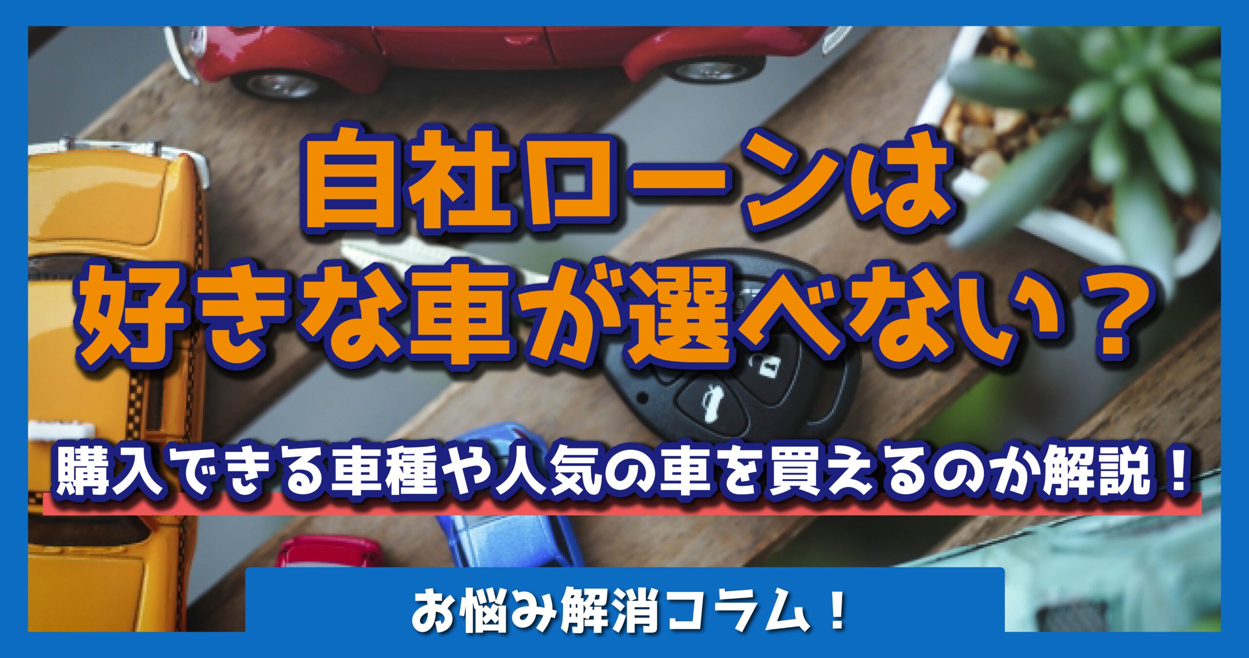 自社ローンは好きな車が選べない？