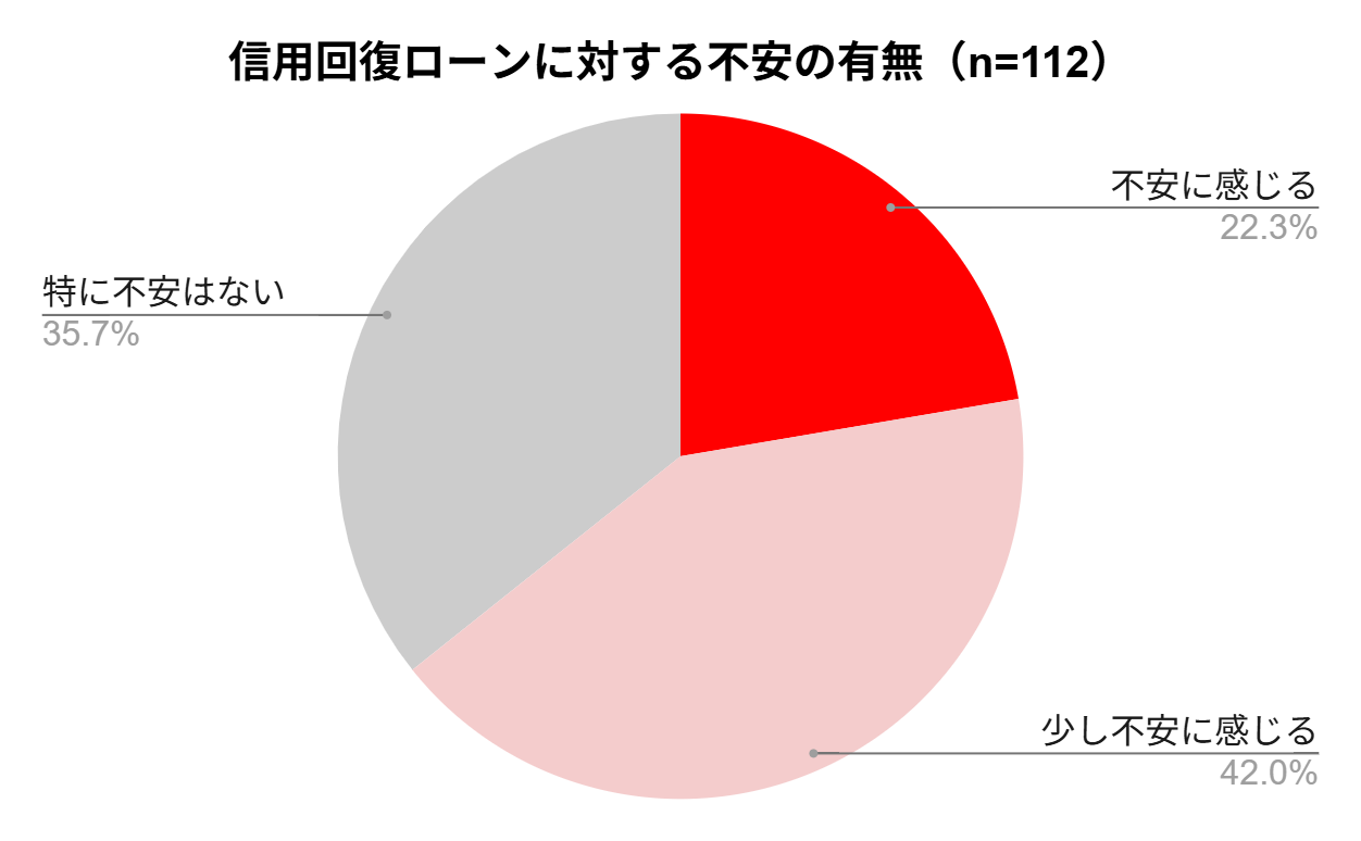 信用回復ローンに対する不安の有無